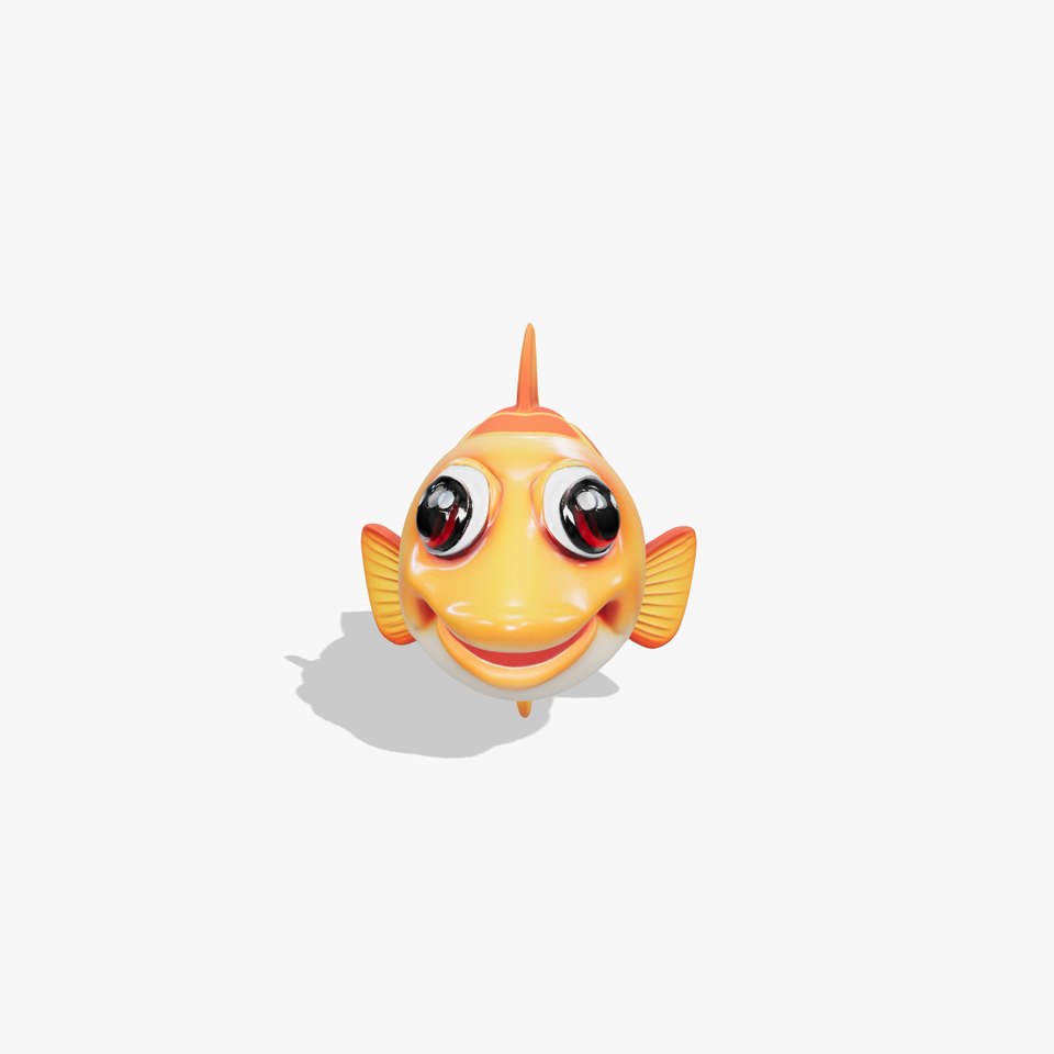 Cartoon Goldfish Model Pack with Vibrant Colors